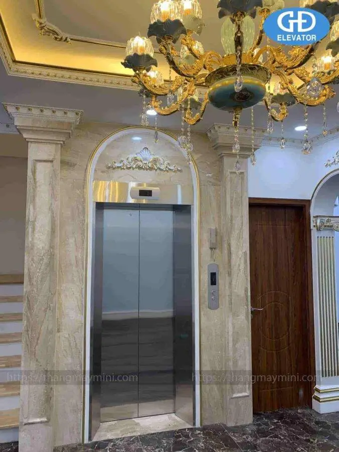 Thang máy gia đình đã bàn giao tại nhà Anh Vũ, Triều Khúc, Hà Nội