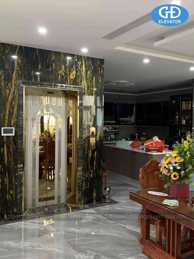 Thang máy gia đình đã bàn giao tại nhà Bác Cảnh, Vĩnh Yên, Vĩnh Phúc